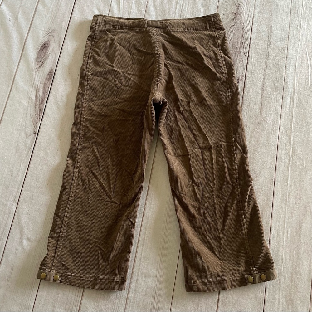 Y2k Corduroy Cropped Capri Pants Women’s 6 Brown Cinch Button Outdoor 90s Pulp - Picture 7 of 14